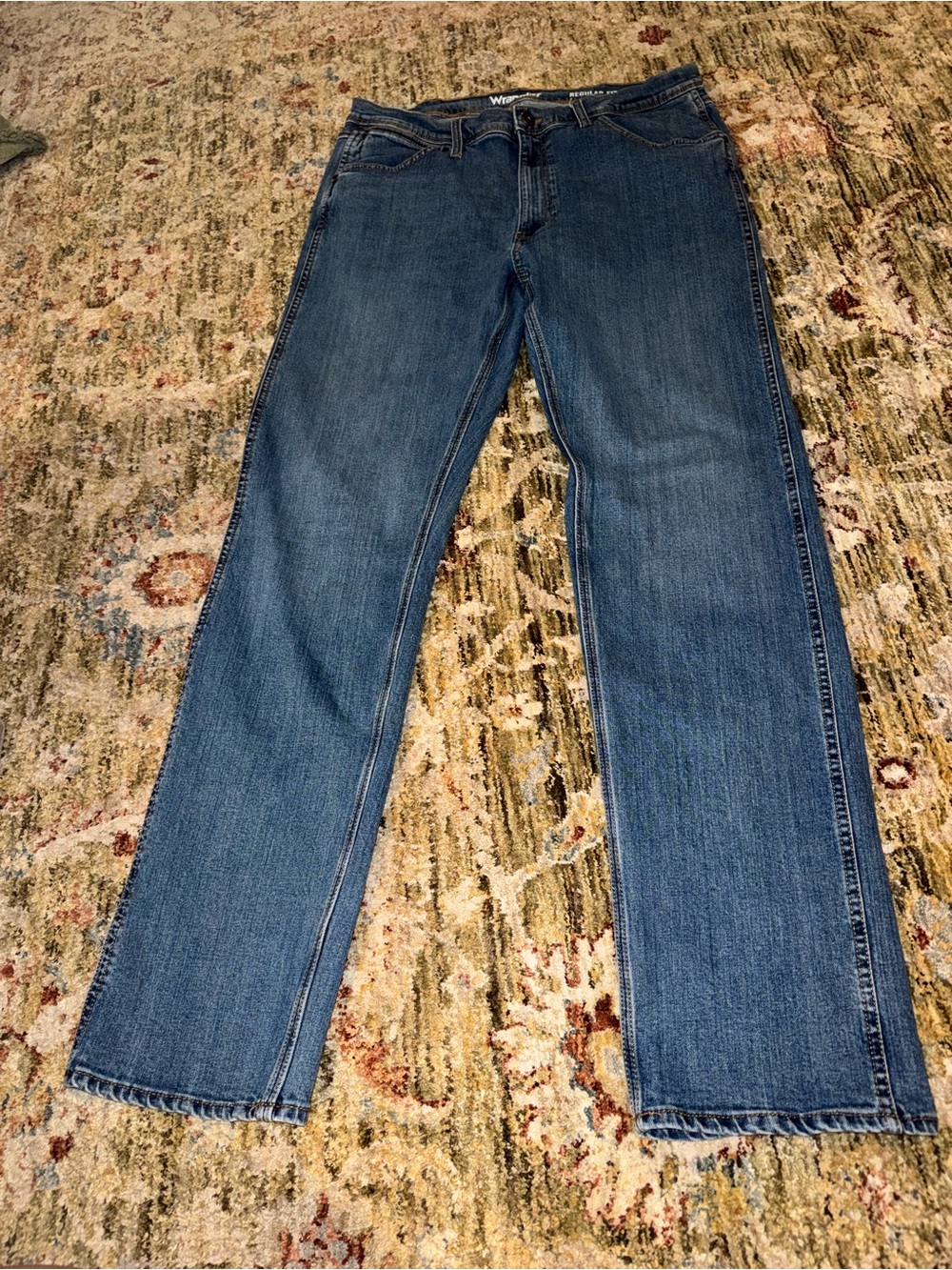 Wrangler Men's Dark Blue Straight Jeans